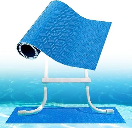 Tapis Échelle Piscine, Tapis Antidérapants pour Échelle De Piscine, Tapis D'échelle De Piscine Pliable pour Piscine Hors Sol Et Creusée (90x23 Cm)