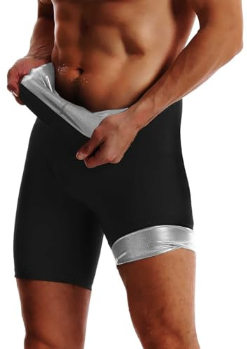 Generisch Combinaison de sudation pour homme - Stimule la transpiration - Pantalon de fitness - Pantalon de yoga - Short de compression pour homme