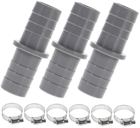 DOITOOL 3 juegos Adaptador de Extensión de Manguera de Drenaje para Lavadora y Lavavajillas Abrazaderas Conector de Desagüe de Instalación y Material Resistente