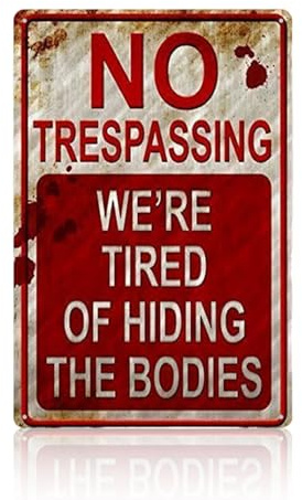 Halloween Funny Metal Sign Vintage Decorations Outdoor Decor,Indoor,Accessories Garden Party Front Door Props Hanging Scary Outside Haloween Ornaments Wall Stuff House Happy Home Porch Hallowee Deco