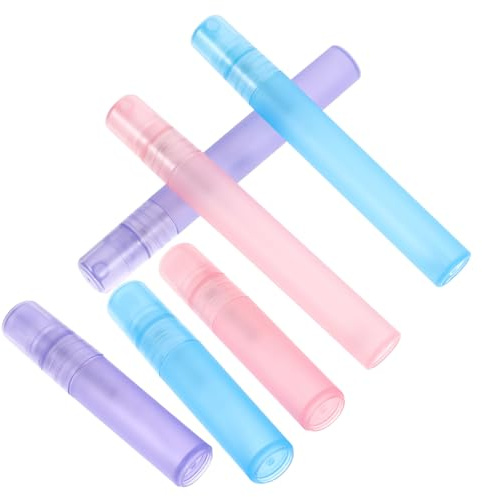 HAMPPLIES 6pcs Colorful Small Spray Bottles Reusable Water Sprayers for Hair Perfume Toner Lightweight Portable Fine Mist for Travel and Daily Use