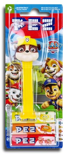 1 x PEZ Paw Patrol Spender mit 2 Päckchen fruchtig süßen Bonbons 17g