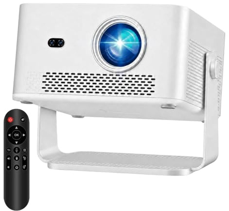 Reagle R-MOVIELUM-P60 Projektor med Android 14 Full HD 1080p 4K Upscaling 1100 ANSI LED 140 Tum WiFi 6 Bluetooth 5.4 Autofokus Keystone HDMI USB 180° Hemmabio Miracast