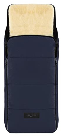 Chancelière CORTINA en peau de mouton de WERNER CHRIST BABY – Thermo, avec fourrure véritable amovible, comme housse pour poussette (2 en 1) en beige, gris, bleu, noir, rouge, brun