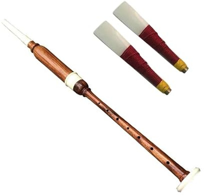 Great Highland Gaitas Práctica Chanter Gran Marrón Imitación Marfil Cañas Montura