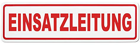 Magnetschild EINSATZLEITUNG | Schild magnetisch | mehrere Größen (45 x 13 cm)