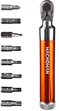 MACHOMAN RCW209 Set di cacciaviti per punte a cricchetto trasformate da 9 pezzi