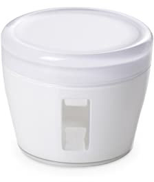 Omada Design Barattolo Cucina, Contenitore per Alimenti da 0,5lt, Porta Sale, Pasta, Made in Italy, Lavabile in Lavastoviglie, Linea Oblò, Bianco