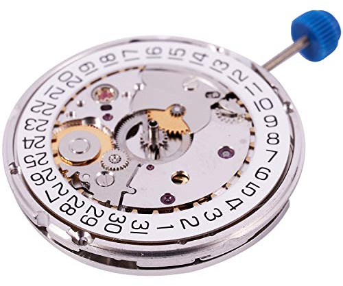 Juwaacoo Für ETA 2824-2 SELLITA SW200 weißes 3H mechanisches Uhrwerk, silber