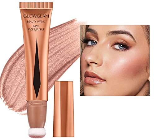 Liquid Highlighter,Highlighter Maquillage Stick Waterproof Cream Contour Stick Body Brighten Long Lasting Smooth Liquid Bronzer for Face Body Glitter Glow Cosmetic