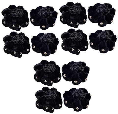 FRCOLOR 12 Stk Haarnetzbeutel Haare Zeug Brötchenmaschine Für Haare Ballett-dutt-abdeckung Haarspange Mit Schleifendekor Haarnetze Für Damen Gebäck Abdecknetz Fräulein Polyester Elastisch