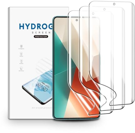 nvskvd Film Hydrogel pour Xiaomi Redmi Note 13 5G, 3 Pièces TPU Film Protection Écran HD Clair Doux Transparent Film de Protection d'écran
