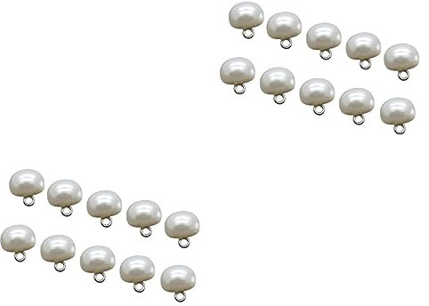 DIYEAH 400stücke Mushroom Knöpfe Domed Augen Für Projekte Weiße Perlenknöpfe Bastelzubehör Für Puppen Tiere Und Bekleidung