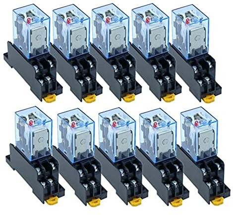 elektronischer Schalter 10 Stück Relais LY2NJ DC110 V AC110 V AC220 V AC380 V Kleines Relais 10 A 8 Pins Spule DPDT mit Sockel (Size : AC110V)