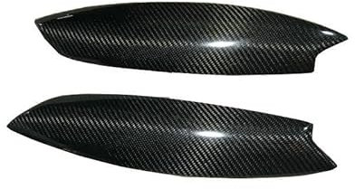 JXTTJ Autoscheinwerfer Wimpern Aufkleber für Golf 5 GOLF5 GTI5 MK5 R32 Sagitar, Kohlefaser Frontscheinwerfer Augenlider Deckel Scheinwerferblenden Dekoration