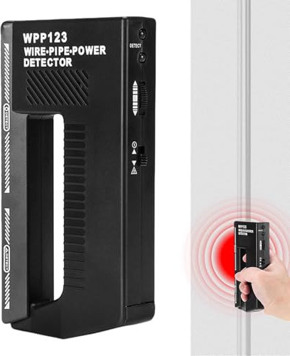 Détecteur De Métaux Mural, Wpp123 Détecteur De Puissance De Tuyau Métallique, Détecteur De Montants en Métal Détecteur De Montants en Bois Haute Sensibilité,Outil De Recherche De Goujons Réglable
