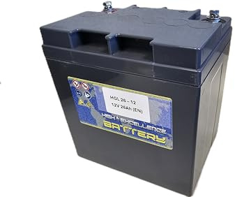 Batterie solaire AGM 12 V 26 Ah pour tondeuse à gazon Golf Caddy 26 Ah UPS