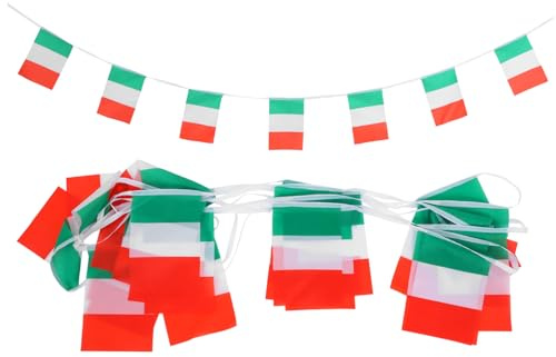 YARNOW Drapeau Italien à Cordes Bannières De Drapeaux De Pays Pour Décorations Intérieures Et Extérieures Événements Festivals Internationaux