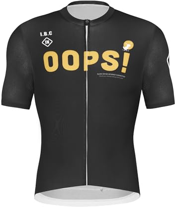 INBIKE Herren Radtrikot Kurzarm Atmungsaktiv Schnelltrocknend Elastisch Feuchtigkeitsabsorbierend Rutschfester Saum Reflektierende Fahrradtrikot für Radfahren MTB Rennrad Sommer