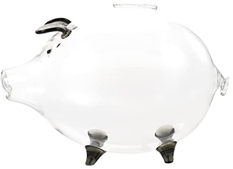Sosoport Transparentes Glas-sparschwein in Schweineform Sparschwein Für Junge Mädchen Und Mädchen Zum Geldsparen Spartopf Aus Glas Für Münzen Und Scheine Dekoratives Sparschwein Für Tisch o