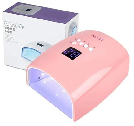 AYJYZHIAG Casa e Salone Lampada for Unghie UV LED Ricaricabile 66W Asciuga Unghie Senza Fili for Smalto in Gel Strumenti Professionali for Manicure e Nail Art for casa e Salone(S10 Pink)