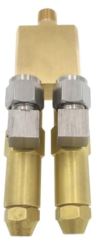 UDHBJEBQ Boquilla de Quemador atomizador de Aire de Doble Boquilla for fueloil/diésel/Alcohol - de pulverización de Alta eficiencia for Calentadores de combustión industriales(0.6mm)