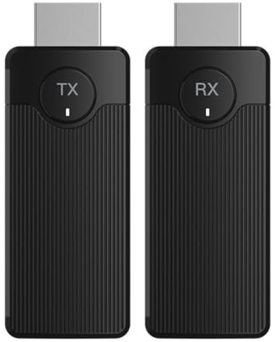 HDMI sans Fil Émetteur et Récepteur, HD 1080p, Portée 50M, 2.4GHz/5GHz, Plug & Play, Diffusion Instantanée Vidéo – Compatible PC, TV, Moniteur, Projecteur – Zéro Latence, Facile à Installer