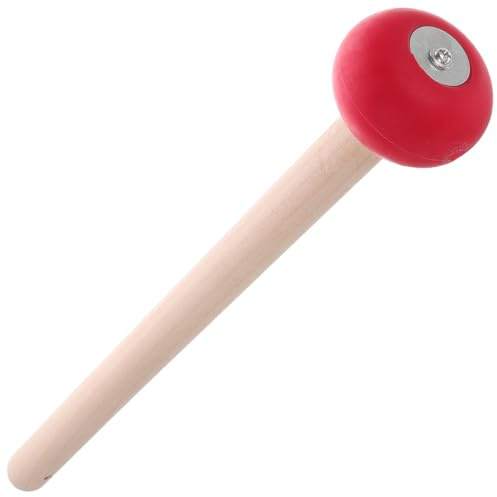 STOBAZA Robuster Gong Schlägel mit Holzgriff und Gummispitze Langlebiger Percussion Mallet für Bass Drum Xylophon und Traditionelle Chinesische Musikinstrumente Ergonomisch Leicht