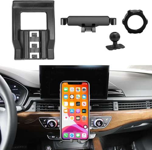 TTCR-II Support de Téléphone Voiture Compatible avec Audi A4 B9/A5 F5 | Support Phone Rotatif à 360° Adapté pour Ventilation A4 B9, Porte Smartphone A5 F5 Accessoires Audi 2017-2023