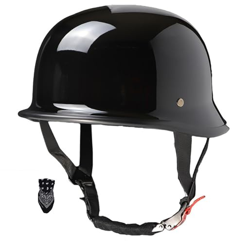 Casco Da Motociclista Tedesco Vintage, Berretto Da Motociclista In Stile Retrò, Certificato Ece, Abbigliamento Da Pilota Maschile E Femminile Per Corse Motociclistiche C,3XL:65-66CM