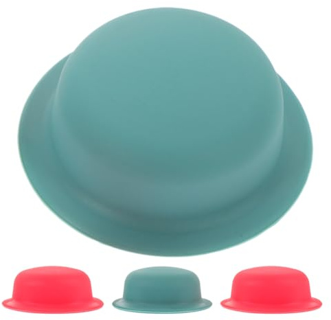Ciieeo Lot de 4 Poignées de Couvercle en Silicone Anti-brûlure Universelles, Résistantes la Chaleur, Compatibles Casseroles en Fonte et Cocottes, Couleurs Rouge et Bleu, Accessoires