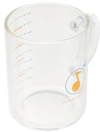 MAGICLULU Taza Medidora de Vidrio con Escala y Asa Antideslizante, Capacidad 1 Taza, Colores Surtidos para Leche, Café y Jugos, Vaso Medidor Práctico para Cocina y Uso Color Color Aleatorio
