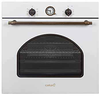 CATA Horno Multifunción MRA 7108 WH 7 Funciones 60 litros Limpieza AquaSmart Programador Cocción Mecánico 5 Niveles Bandejas Puerta Panorámica 2 Cristales Acceosrios Incluidos Ancho 60 cm Color Blanco