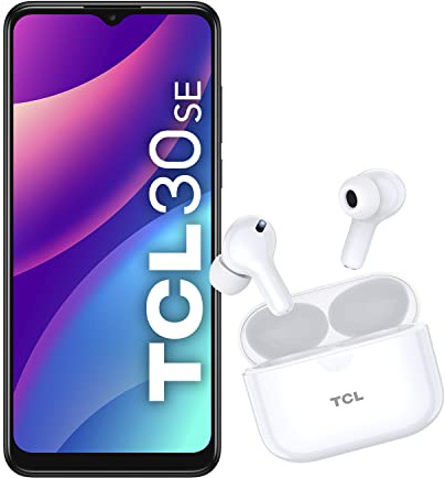 TCL 30SE - Smartphone Dual Sim + Auricolari Wireless TCL 108, Display 6.52 HD+, 128 GB, 4GB RAM, Tripla Camera da 50 Mpx, Android 12, Batteria 5000 mAh, Atlantic Blue [Italia]