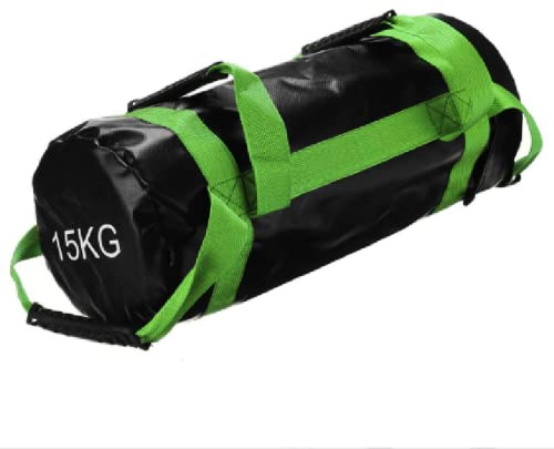 YZBBSH Fitness Bag Sandsack 5 10 15 20 25 30 kg Power Bag aus Kunstleder Verstellbarer Gewichts Sandsack mit Griffen ​für Functional Fitness Gewichtssack,15kg