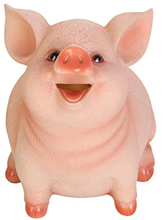 Sparschwein Niedliche Schwein Geformte Münze Spardose Cash Sparbehälter Harz Sparbehälter Geldschwein Haushaltsdekoration Sparmünze Bank Geschenk für Kinder Jungen Mädchen (S)