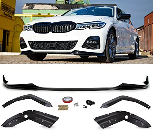 DM Autoteile 14191 Sport-Performance Frontspoiler Lippe Schwarz Glanz kompatibel für BMW 3er G20 G21 M-Paket ab 2019