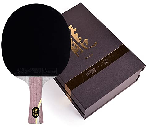 Tischtennisschläger mit Carbon-Unterseite, wettbewerbsfähiger Tischtennisschläger, hält den Ball stabil/ML/Langer Griff