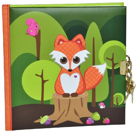 alles-meine.de GmbH Tagebuch mit Schloss - Fuchs Tier Eichhörnchen Waldtiere - Dickes Buch gebunden für Geheimnisse Reisetagebuch/Notizbuch blanko Hardcover - Erwachsene Jugend..