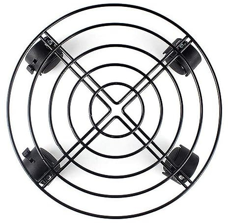 Plateau à roulettes en fer - Support de pot de fleurs amovible - Roues verrouillables - Convient pour l'intérieur et l'extérieur - Peut contenir des pots de fleurs, des bains de pieds, des bidons de