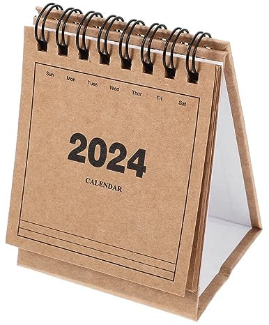 CAXUSD Mini Tischkalender Zum Aufklappen Kleiner Kalender Stehender Tischkalender Aus Dickem Material Für Zuhause Oder Büro