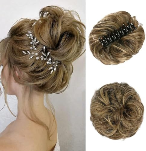 RPAEOY Chignon Synthétique Messy Bun Postiche Cheveux Naturel Clip Extension Coiffure Rapide Volumisant Élégant