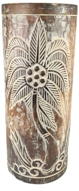 Coco Papaya Portaombrelli o vaso in legno 50 cm decorazione palma