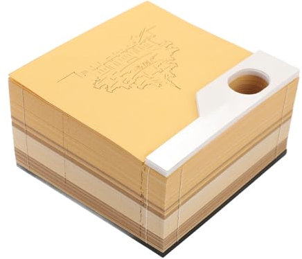 3D-Notizblock-Kalender 2024, Paper Art 3D-Kalender, 3D-Abreißkalender Skulptur Artsy Pads Notizblock, 3D-Notizblock Antihaft-Haftnotizen Wochenkalender für das Schulbüro