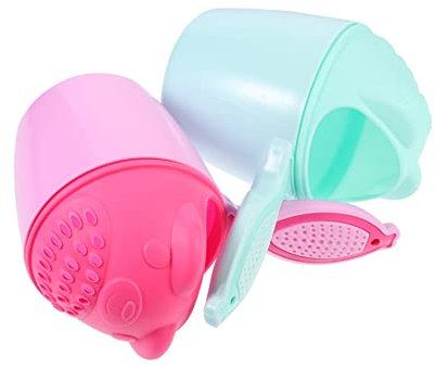 TOPBATHY 2St Shampoobecher tragen Babybadespülung Duschwasserkelle Baby Bad Kindershampoo Shampoo Schaufel Sprinkler Badspüler EIN Bad nehmen Löffel Duschgel Kleinkind pp