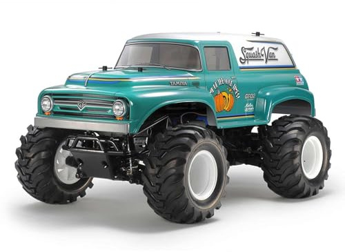 TAMIYA 47497 1:10 RC Squash Van 4WD GF-02 Prepainted Remote Control Car, Vehicle, Model Building, Assembly, Hobby, RC Kit