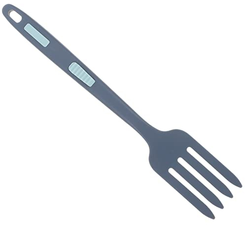 TOPBATHY Silicone Cooking Fork Pasta Server Fork Reusable Ergonomic Salad Mixing Kitchen Supply