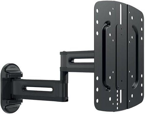SANUS Height Adjustable Full Motion TV Wall Mount for 19” to 43” TVs – Raise or Lower TV 2” After Install – Maximizes Compatibility with Your Setup – 3 Step DIY w/Smooth Extension, Tilt & Swivel