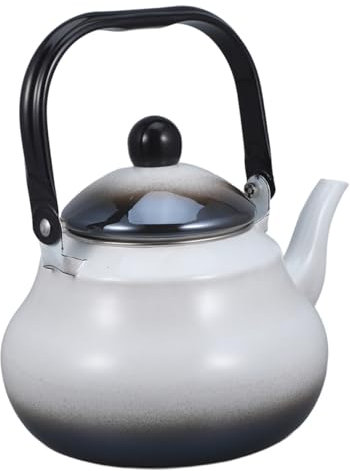 Cabilock Vintage Enamel Tea Kettle Großer Wasserkocher Für Induktionsherde Gasherde Und Elektroherde Schädliche Schnelles Befüllen Für Teeliebhaber