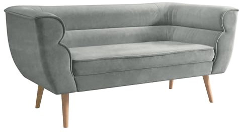 Mirjan24 Zweisitzer Sofa Bonezi 2, Couch, Couchgarnitur, Sofagarnitur, Polstersofa, Füße aus Holz, Modern Couch, Polstermöbel, Wohnlandschaft (Kronos 53)